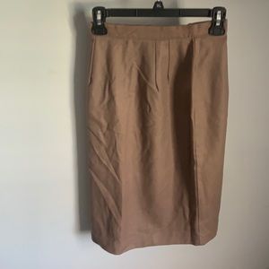 Isaac Hazan Brown Wool Skirt